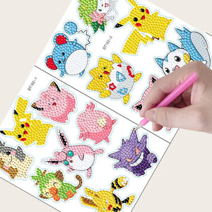 2pcs Pokemon - 5d bricolage artisanat autocollants