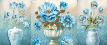 Charger l&#39;image dans la galerie, Vase bleu 5d diamant rond complet - 92x45cm
