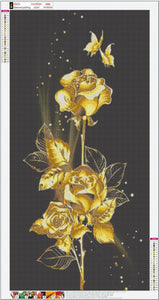 Rose d’or - peinture complète de diamant - 85x45cm