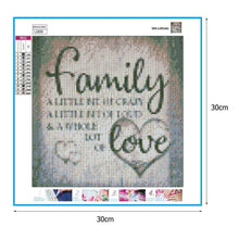 Charger l&#39;image dans la galerie, Famille - diamant rond complet - 30x30cm
