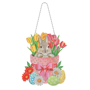 Oeuf de lapin de Pâques - Pendentif bricolage