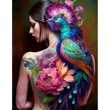 Charger l&#39;image dans la galerie, Personnalité Flower Girl Bird Back-Full Drill Diamond Painting
